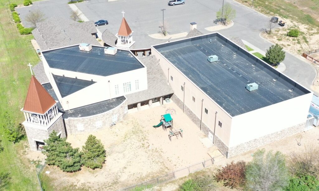 Arial View Of Church